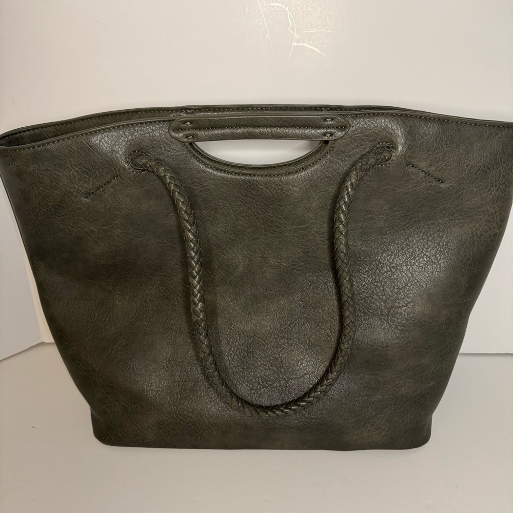 Deux Lux Green Vegan Leather Tote Bag - Picture 9 of 13